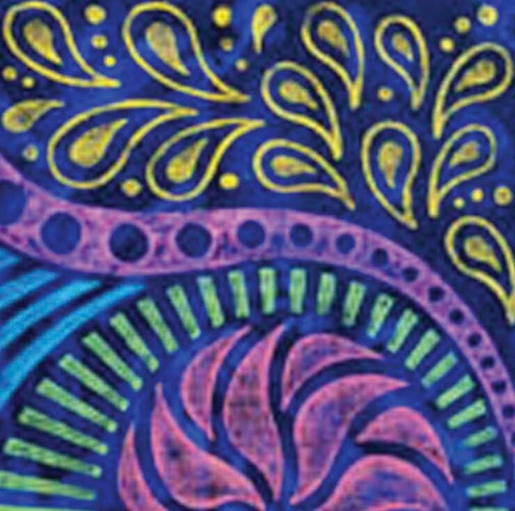 CCT4007 Artist's Paintstiks Rubbing Plates, Doodles, 6-Pack
